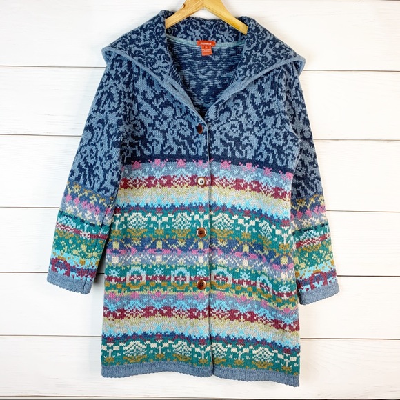 Sundance Jackets & Blazers - Sundance Copenhagen Wool Fair Isle Coat Size Large